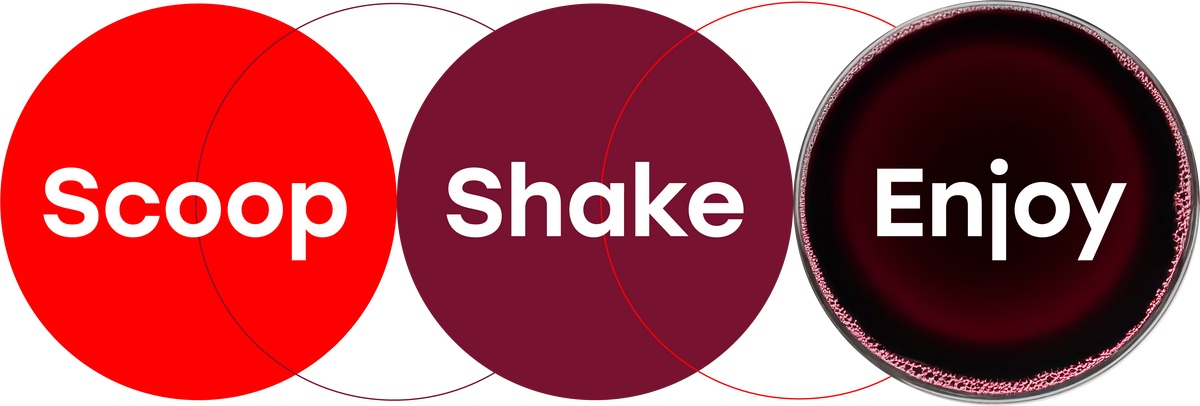 Scoop, shake, enjoy